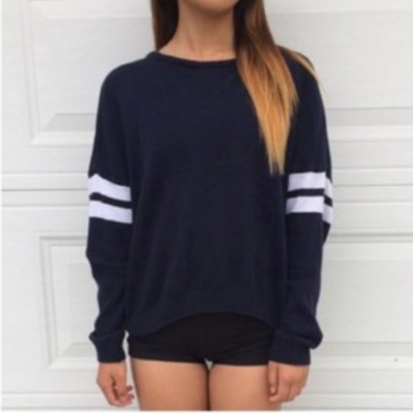 Brandy Melville Sweaters - Blue and White striped Brandy sweater
